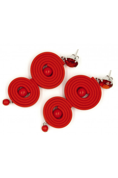 KLAMIR earrings 10 02E red