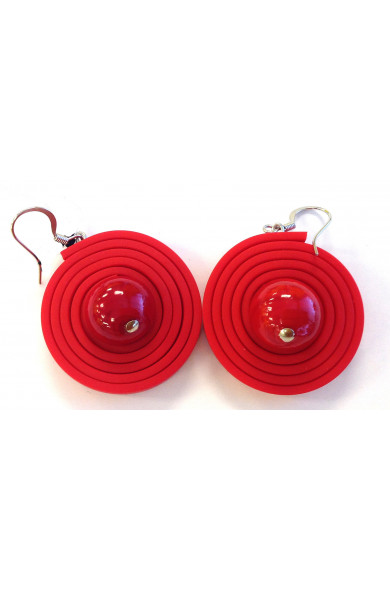 KLAMIR earrings 10E sm red