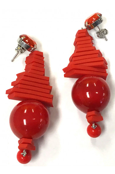 KLAMIR Earrings AN02E red