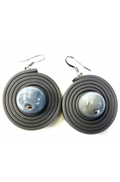 KLAMIR earrings 10E lg grey