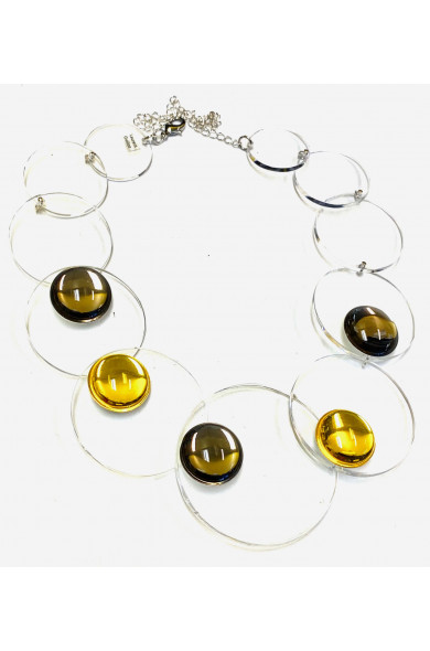 LG - BAKARA collier: grey/yellow