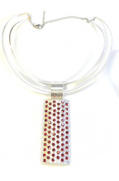 LG - VENUS silver red - long pendant