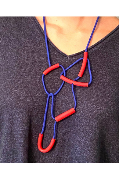 SC CLEM cobalt/red - necklace
