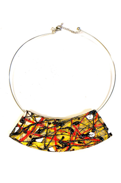 LG Pollock's world (pendant + brooch)