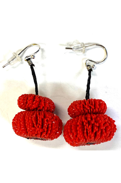 TZU earrings Boule red